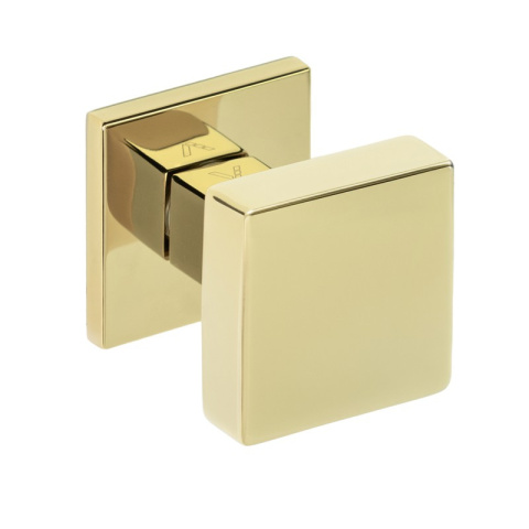 Gałka ruchoma Q fit Lewa złota PVD na rozecie kwadratowej VDS