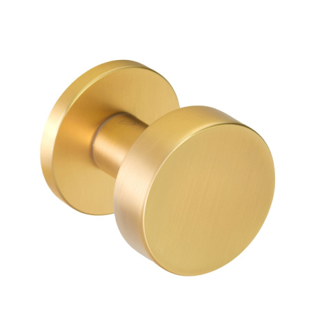 Gałka ruchoma fit Lewa złoty-satyna na rozecie okrągłej VDS