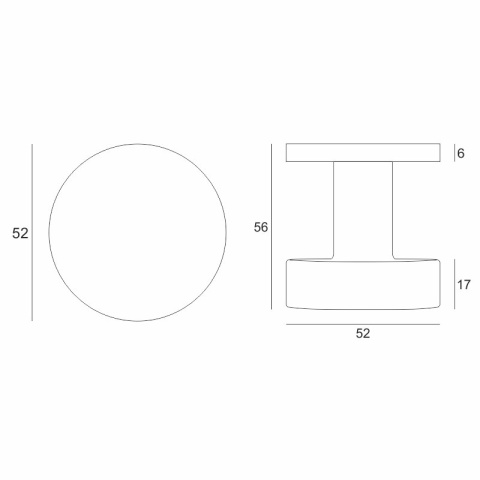 Gałka ruchoma fit Prawa chrom-satyna na rozecie okrągłej VDS