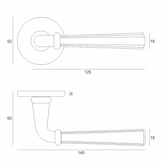 Klamka Cascada fit chrom na rozecie okrągłej VDS