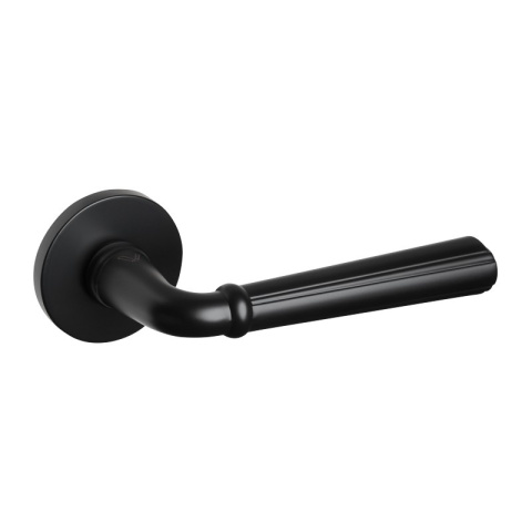 Klamka Cascada fit czarna na rozecie okrągłej VDS