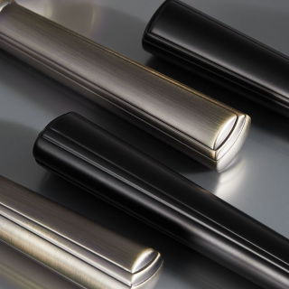 Klamka Cascada fit czarna na rozecie okrągłej VDS