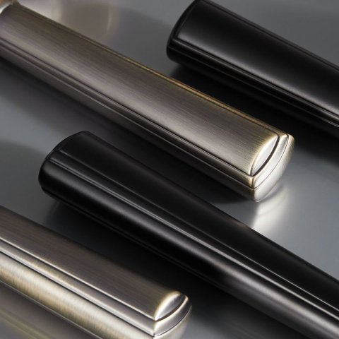 Klamka Cascada fit czarna na rozecie okrągłej VDS