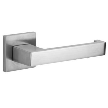 Klamka Qbik fit chrom-satyna na rozecie kwadratowej VDS