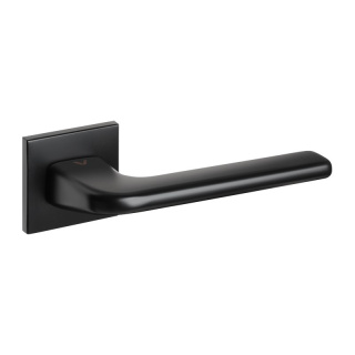 Klamka Divo Q fit czarna na rozecie kwadratowej VDS