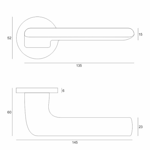 Klamka Divo fit chrom-satyna na rozecie okrągłej VDS