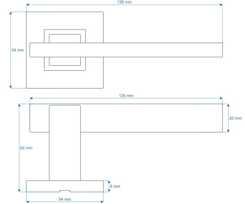 Klamka Maximus Q stal nierdzewna na rozecie kwadratowej VDS