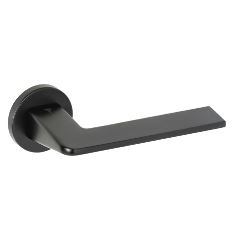 Klamka Vava fit czarna na rozecie okrągłej VDS