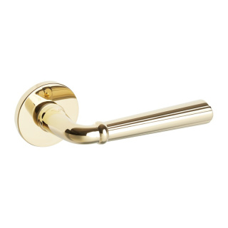 Klamka Cascada fit złota PVD na rozecie okrągłej VDS