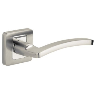 Klamka Dalia nikiel-satyna/chrom na rozecie kwadratowej VDS