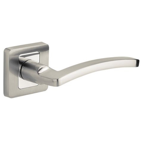 Klamka Dalia nikiel-satyna/chrom na rozecie kwadratowej VDS