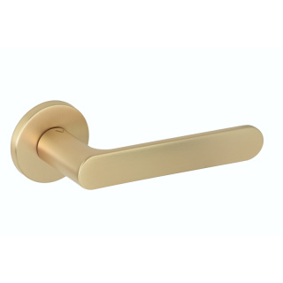 Klamka Creo fit złoty-satyna na rozecie okrągłej VDS