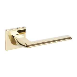 Klamka Ever fit złota PVD na rozecie kwadratowej VDS