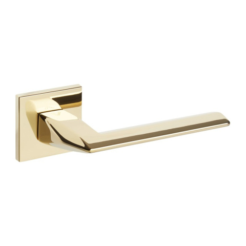 Klamka Ever fit złota PVD na rozecie kwadratowej VDS