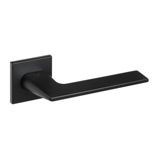 Klamka Icon fit czarna na rozecie kwadratowej VDS