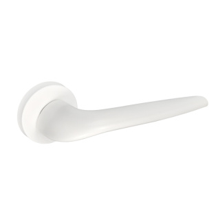 Klamka Julia biała na rozecie okrągłej VDS