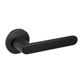 Klamka Nesh fit czarna na rozecie okrągłej VDS