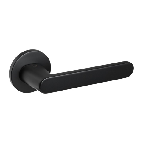 Klamka Nesh fit czarna na rozecie okrągłej VDS