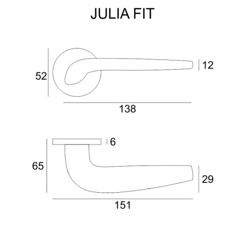 Klamka Julia fit złota PVD na rozecie okrągłej VDS