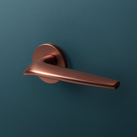 Klamka Julia fit miedź-satyna na rozecie okrągłej VDS