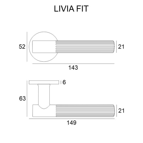 Klamka Livia fit chrom na rozecie okrągłej VDS