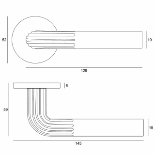 Klamka Frella fit złota PVD na rozecie okrągłej VDS