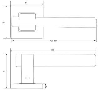 Klamka Ovalix Q stal nierdzewna na rozecie kwadratowej VDS