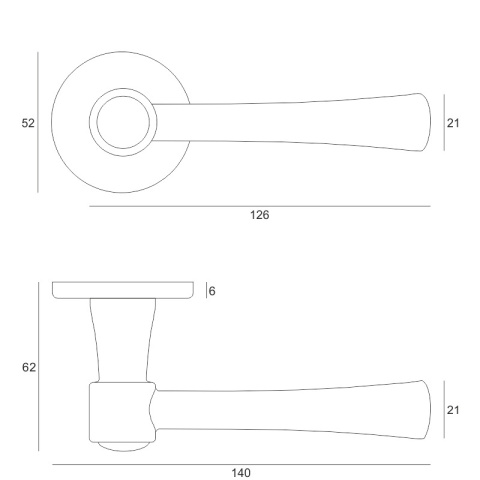Klamka Madlen fit brąz-satyna na rozecie okrągłej VDS