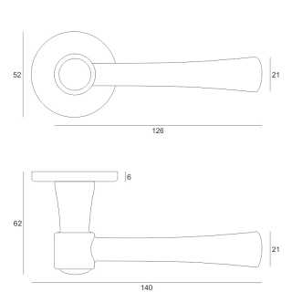 Klamka Madlen fit chrom na rozecie okrągłej VDS