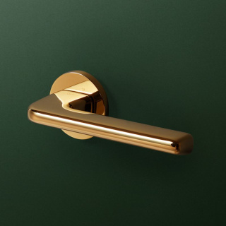 Klamka Divo fit złota PVD na rozecie okrągłej VDS