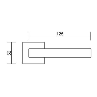 Klamka Warna chrom na rozecie kwadratowej VDS