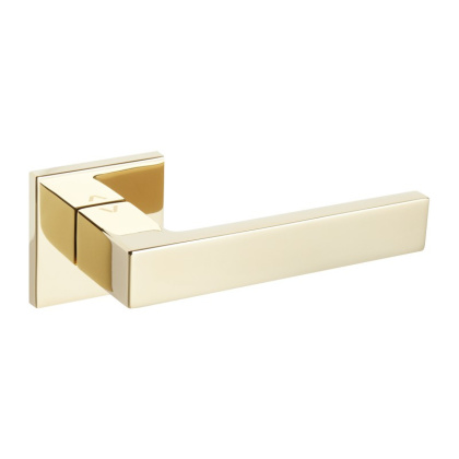 Klamka Warna fit złota PVD na rozecie kwadratowej VDS