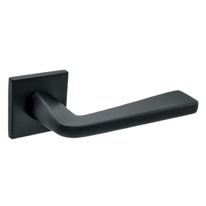 Klamka Mirage Q fit czarna na rozecie kwadratowej VDS