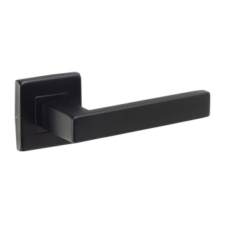 Klamka Topaz czarna na rozecie kwadratowej VDS