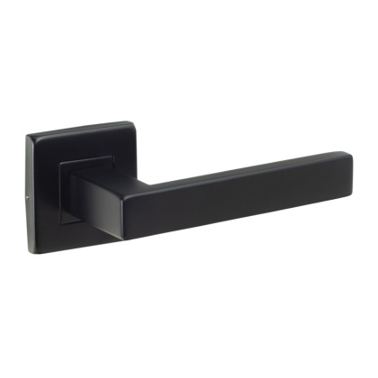 Klamka Topaz czarna na rozecie kwadratowej VDS