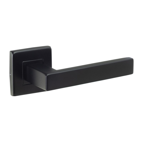 Klamka Topaz czarna na rozecie kwadratowej VDS