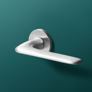 Klamka Ono fit chrom szczotkowany na rozecie okrągłej VDS