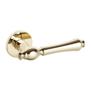 Klamka Fado fit złota PVD na rozecie okrągłej VDS