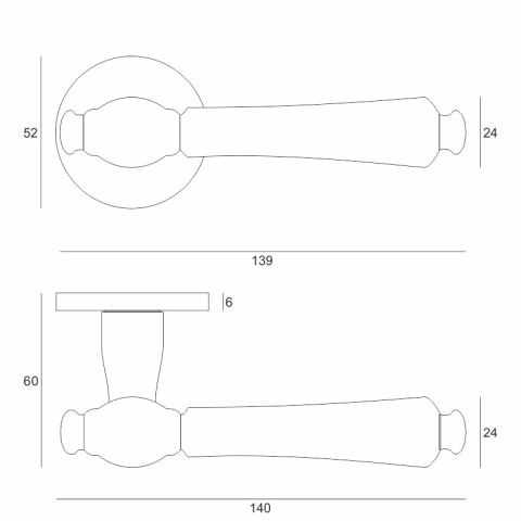 Klamka Fado fit złota PVD na rozecie okrągłej VDS