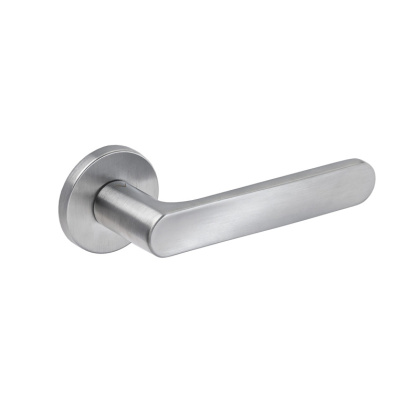 Klamka Rita fit chrom szczotkowany na rozecie okrągłej VDS