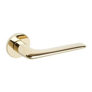 Klamka Ono fit złota PVD na rozecie okrągłej VDS