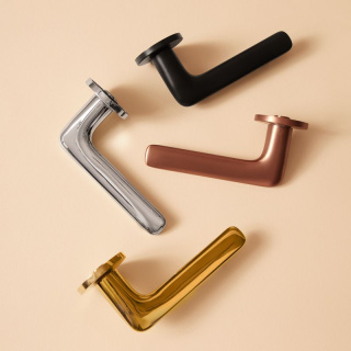 Klamka Ono fit złota PVD na rozecie okrągłej VDS