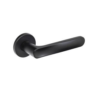 Klamka Rita fit czarna na rozecie okrągłej VDS