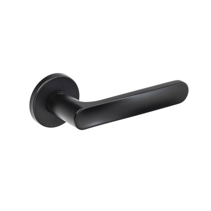 Klamka Rita fit czarna na rozecie okrągłej VDS