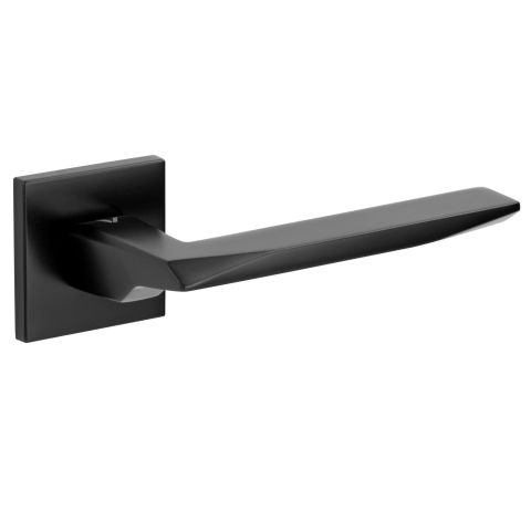 Klamka Zoe fit czarna na rozecie kwadratowej VDS