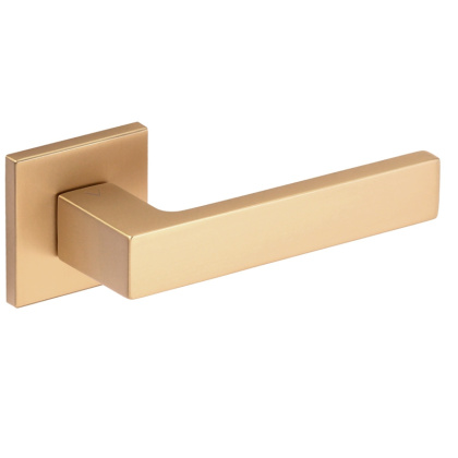 Klamka Spark fit złoty-satyna na rozecie kwadratowej VDS