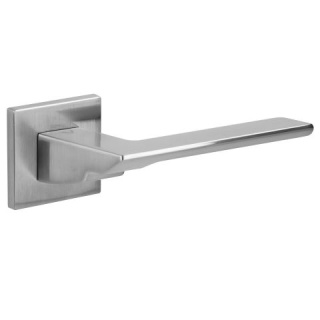 Klamka Tender fit chrom-satyna na rozecie kwadratowej VDS