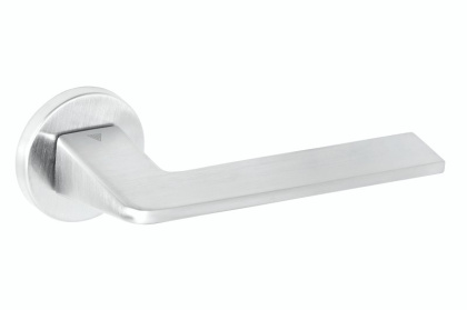 Klamka Vava fit chrom szczotkowany na rozecie okrągłej VDS