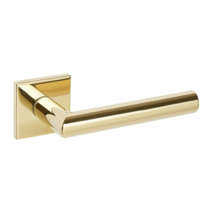 Klamka Vinci Q fit złota PVD na rozecie kwadratowej VDS