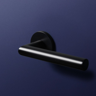 Klamka Vinci fit czarna na rozecie okrągłej VDS